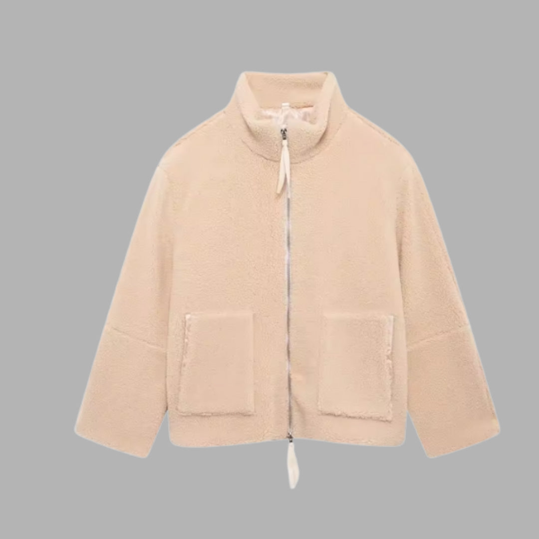 Veste zippée en polaire avec poches pour femme