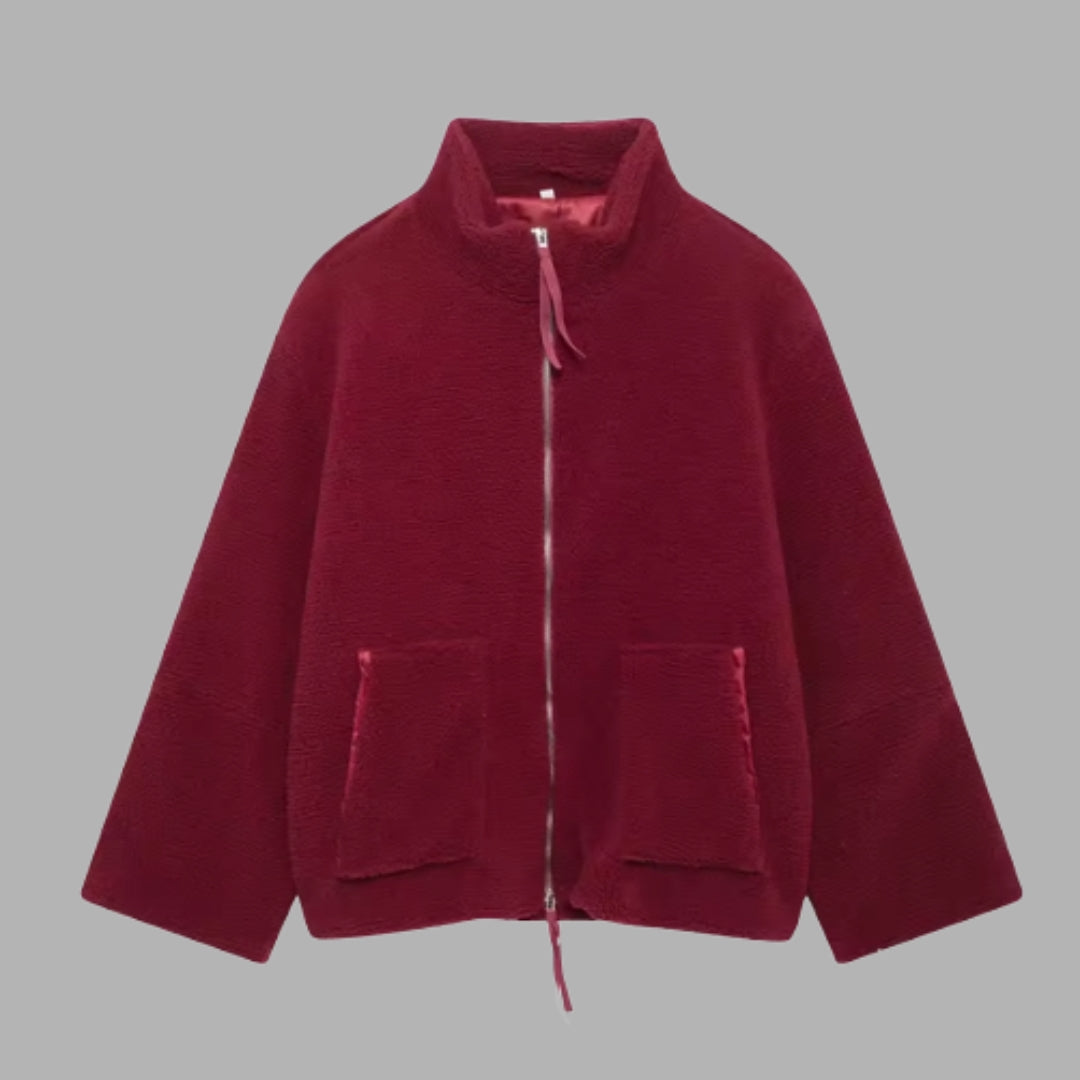 Veste zippée en polaire avec poches pour femme