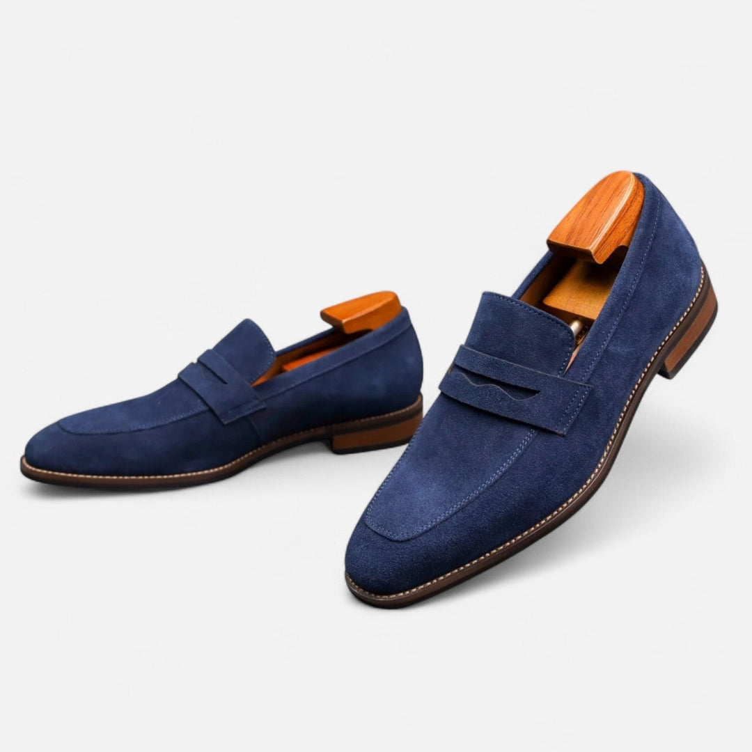 Mocassins Homme à Barrette – Matière Synthétique Aspect Daim