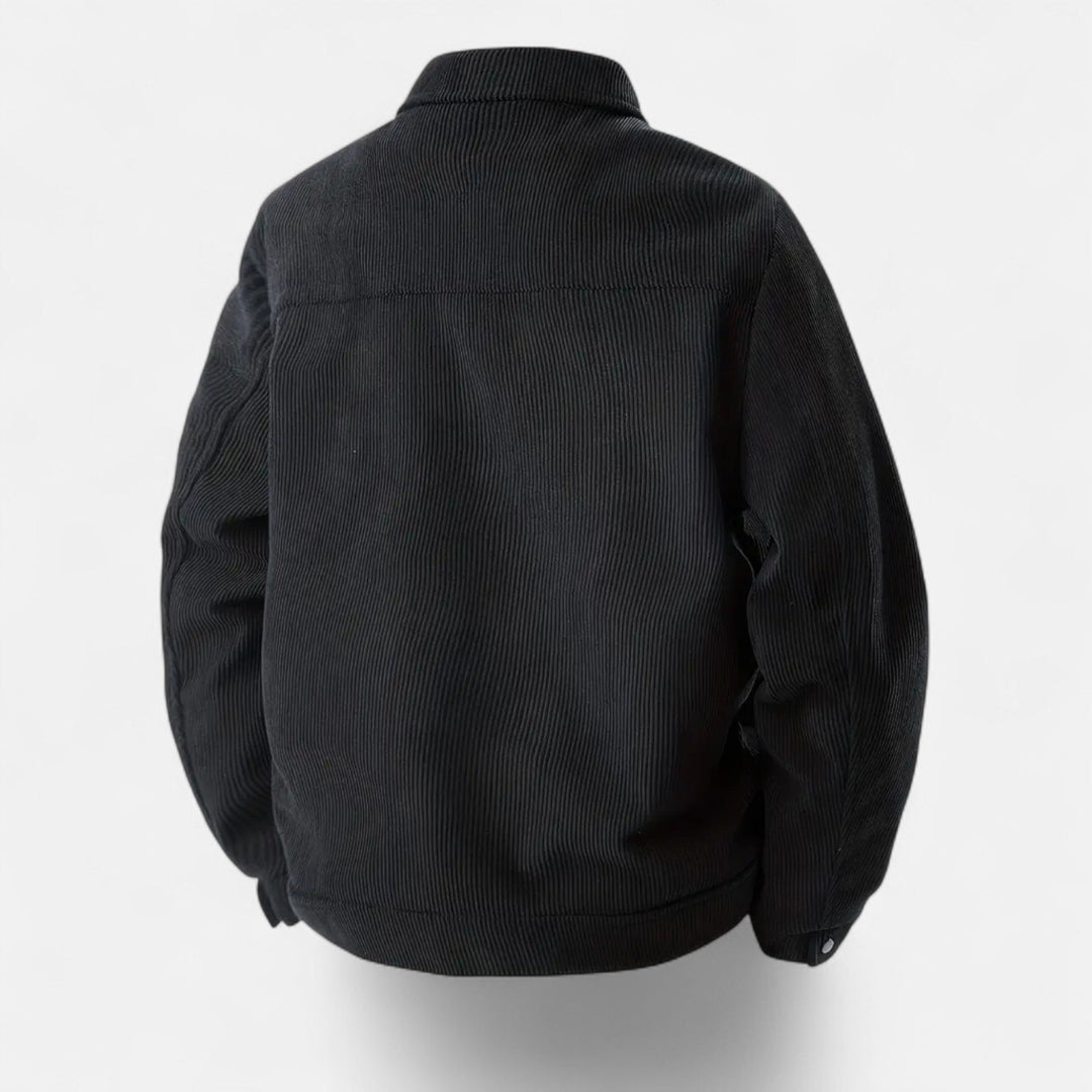 Surchemise en velours côtelé avec boutons et poches pour homme