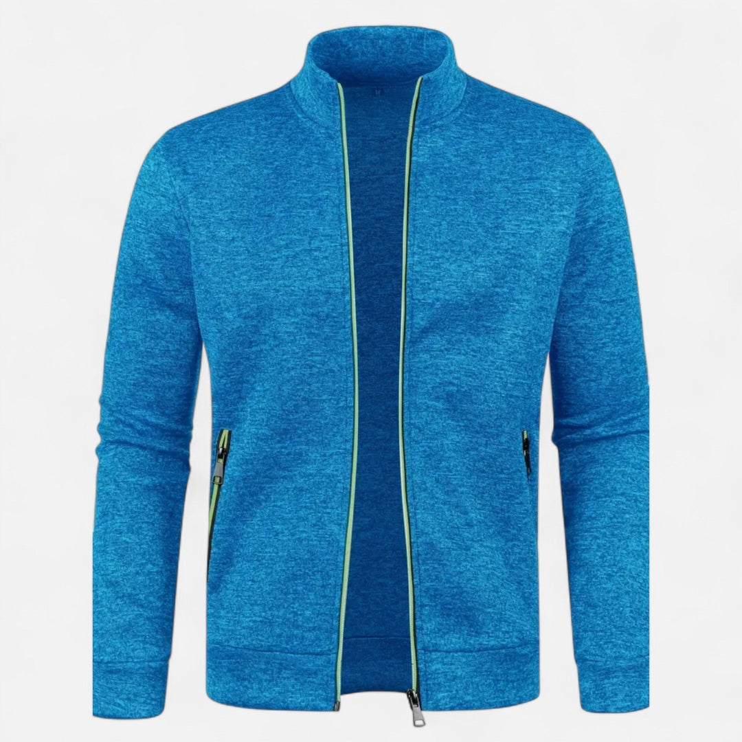 Veste sweat zippée à col montant pour homme
