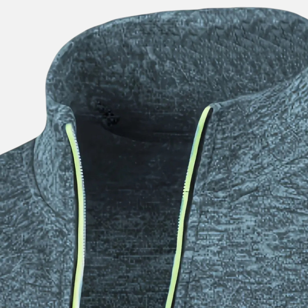 Veste sweat zippée à col montant pour homme