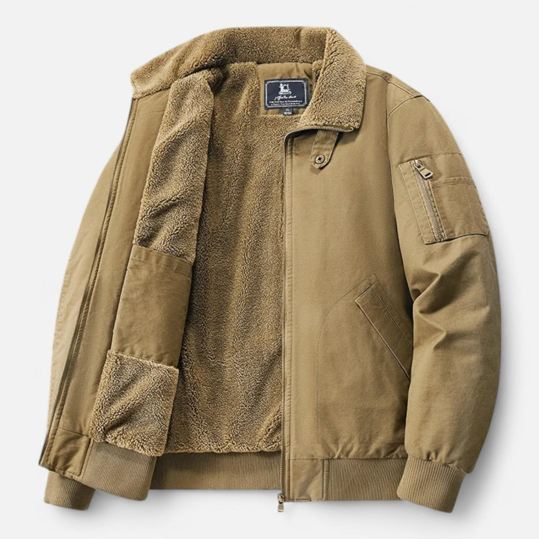 Veste en jean homme à col sherpa