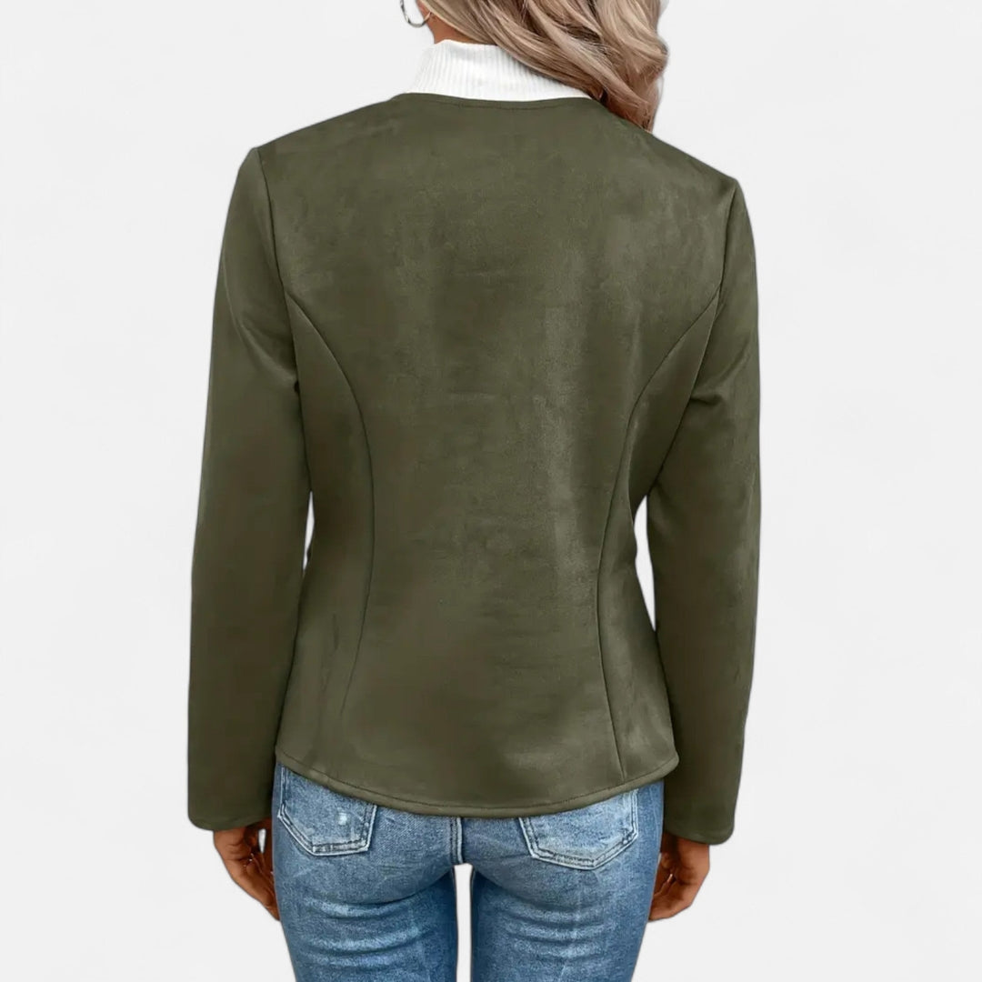 Veste zippée à manches longues pour femme