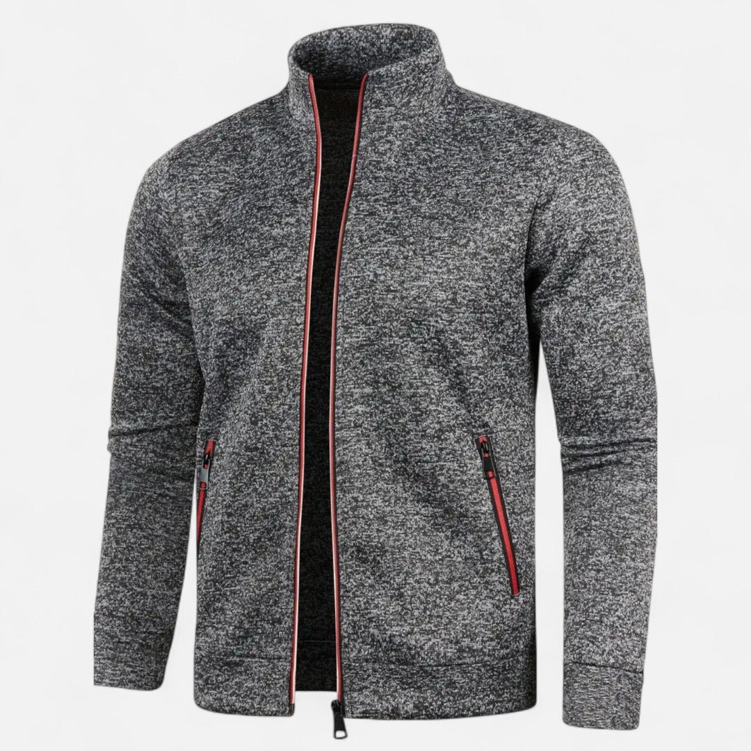 Veste sweat zippée à col montant pour homme