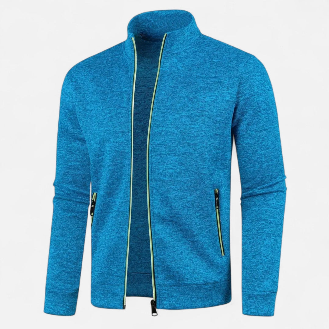 Veste sweat zippée à col montant pour homme