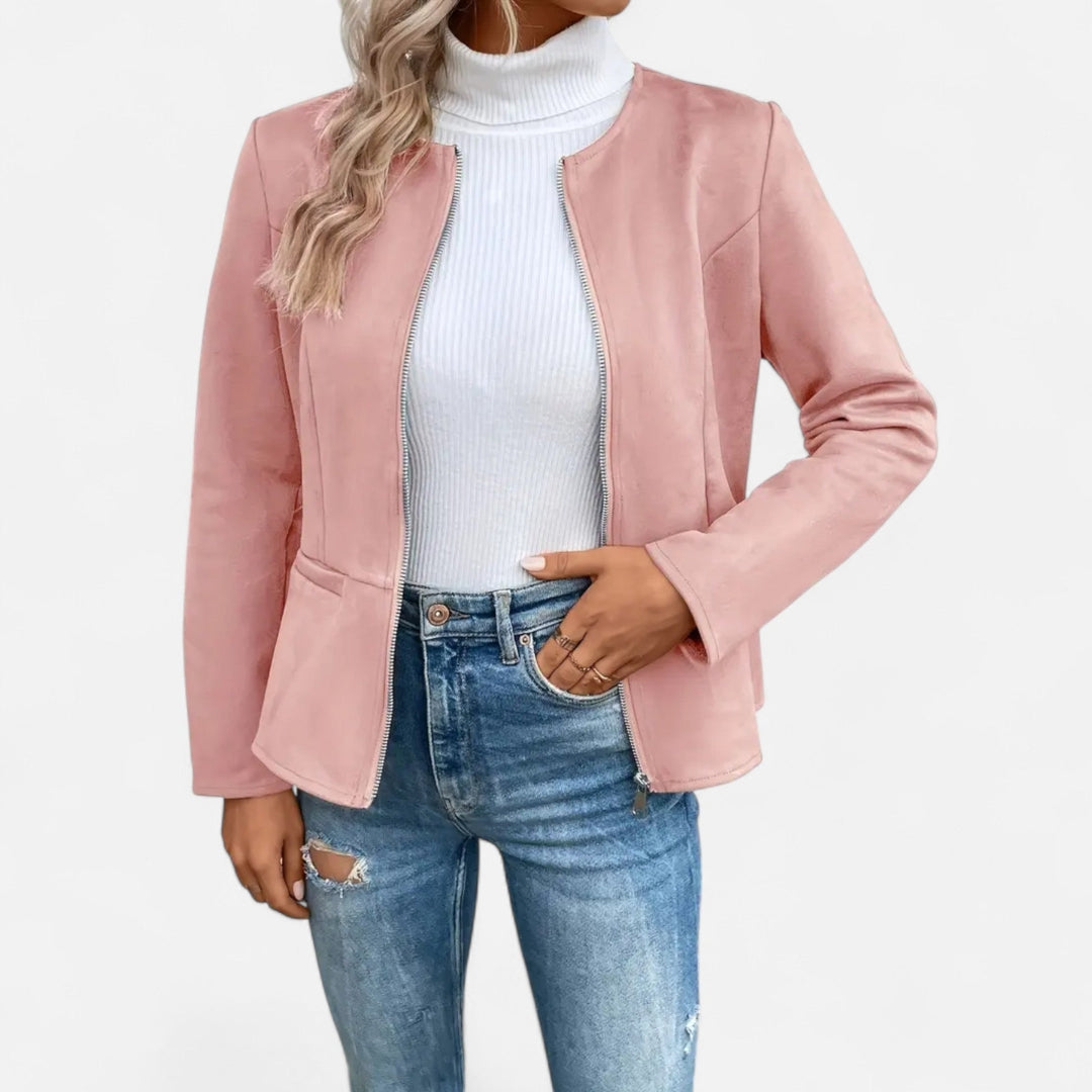 Veste zippée à manches longues pour femme