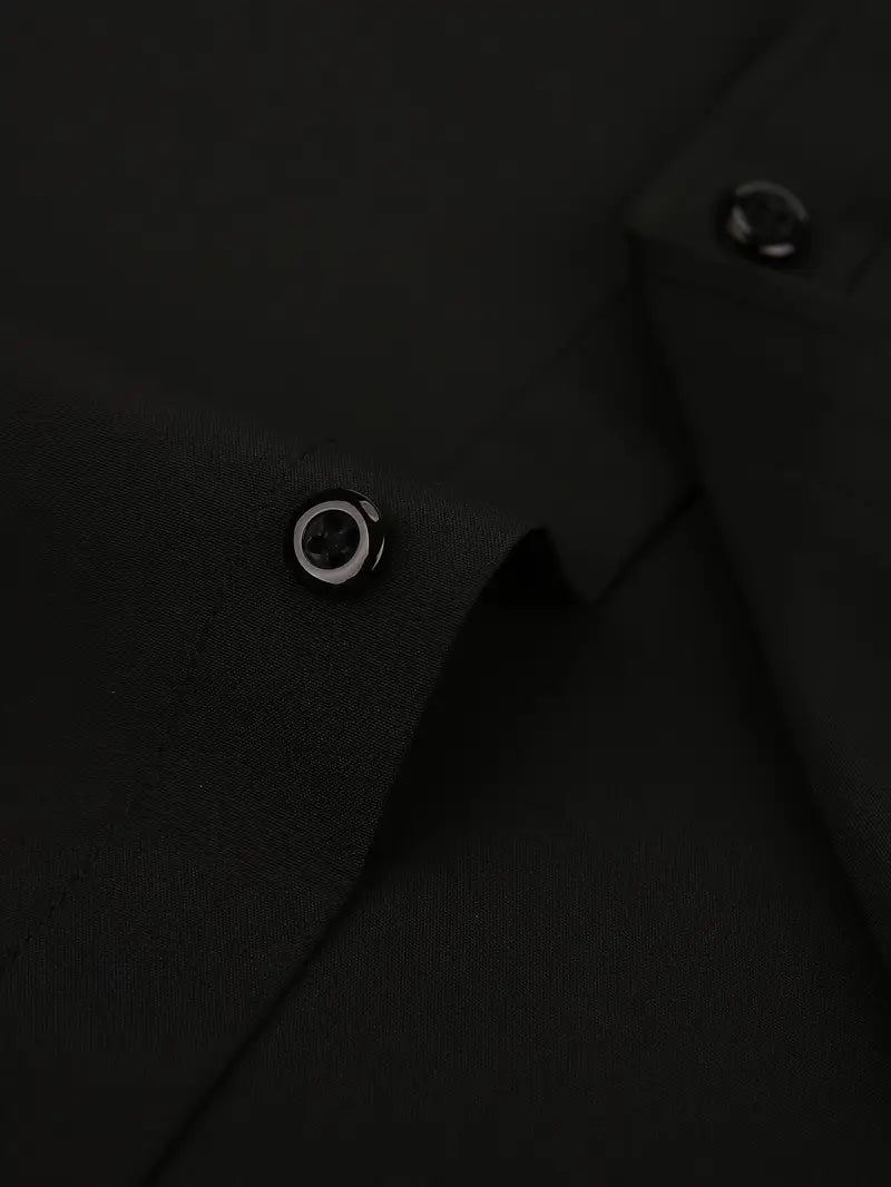 Elegant herreskjorte med lange ærmer i strækbart materiale