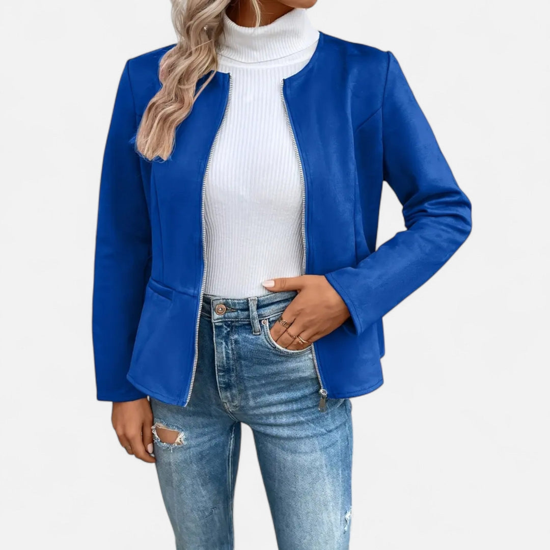 Veste zippée à manches longues pour femme