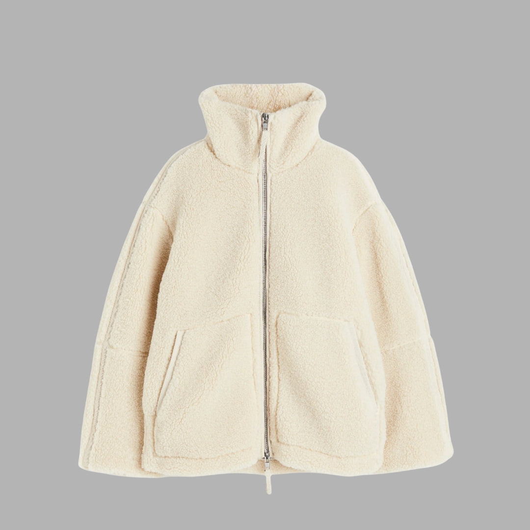 Veste zippée en polaire avec poches pour femme