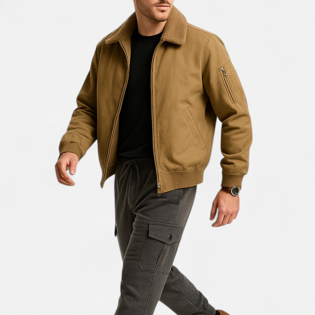 Veste en jean homme à col sherpa