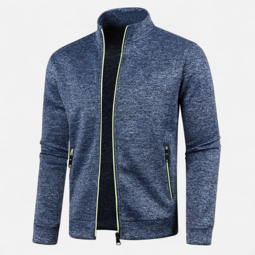 Veste sweat zippée à col montant pour homme