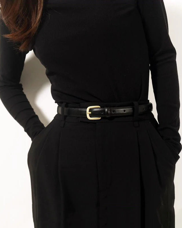 Ceinture Unisexe en PU avec Boucle Métallique Unie