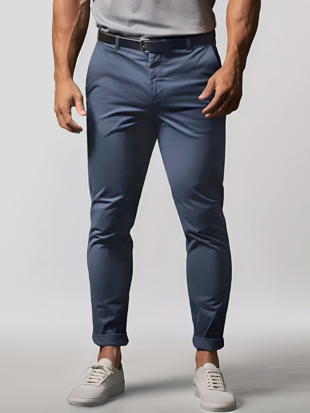 Pantalon chino à jambe droite pour homme