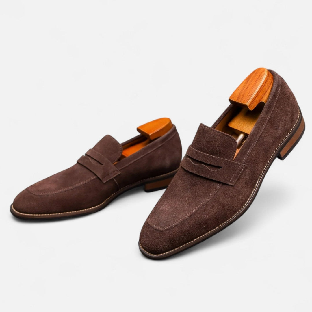 Mocassins Homme à Barrette – Matière Synthétique Aspect Daim