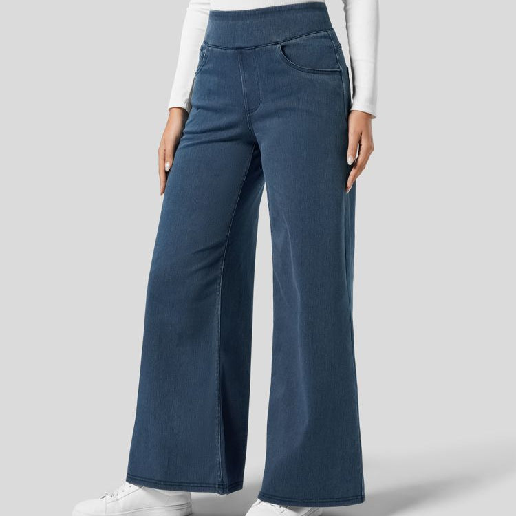 Pantalon Femme | Jambe Large et Coupe Droite en Denim