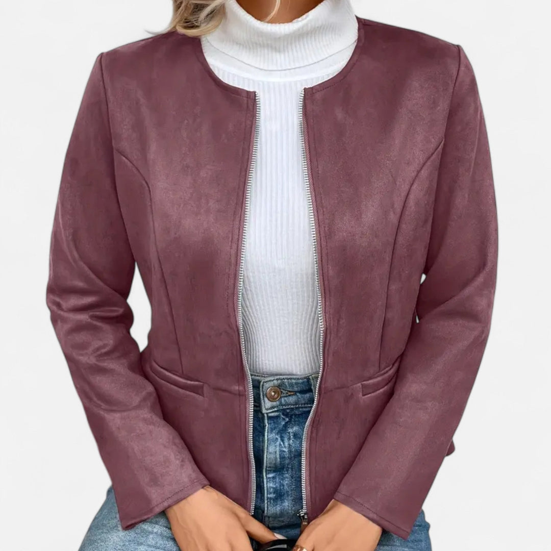 Veste zippée à manches longues pour femme