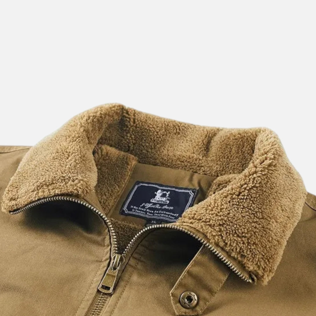 Veste en jean homme à col sherpa
