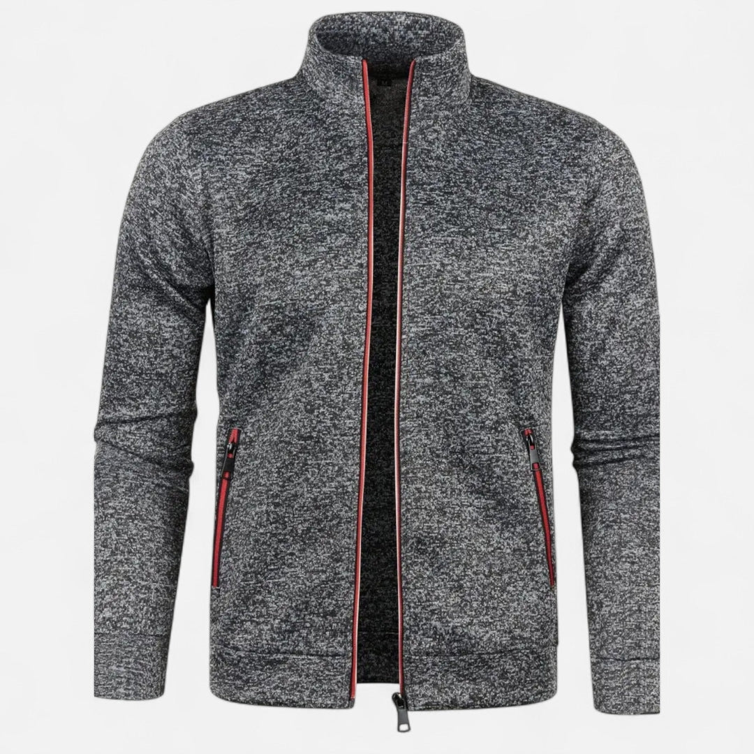 Veste sweat zippée à col montant pour homme