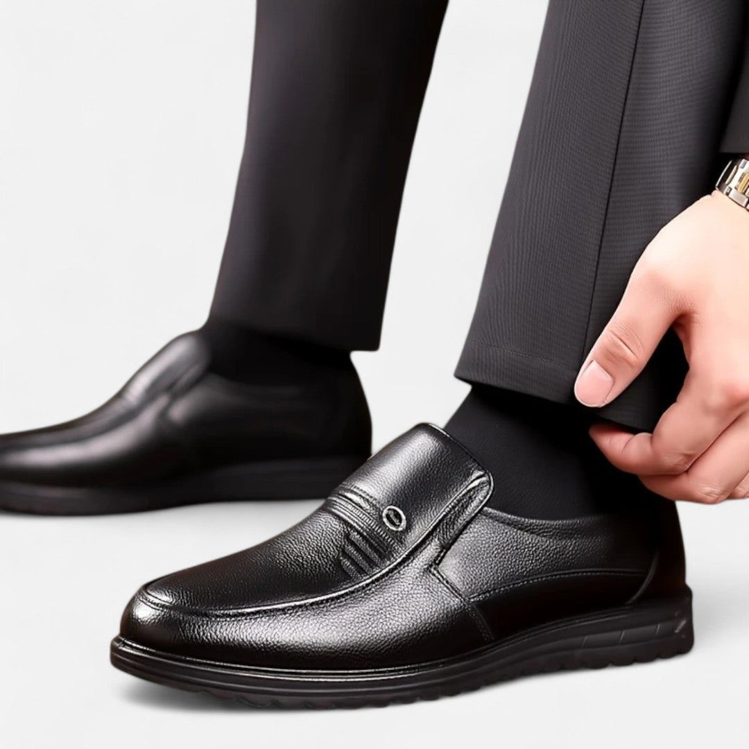 Mocassins Homme à Enfiler en Matière Synthétique | Effet Cuir