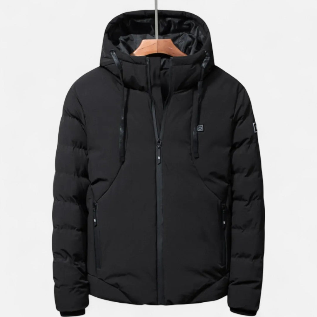 Veste zippée rembourrée à capuche pour homme