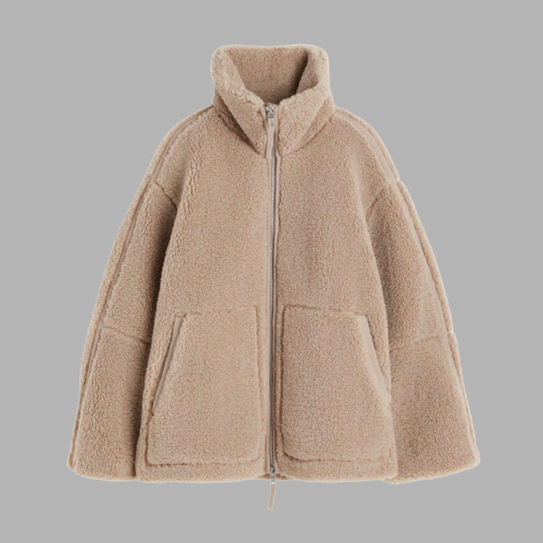 Veste zippée en polaire avec poches pour femme