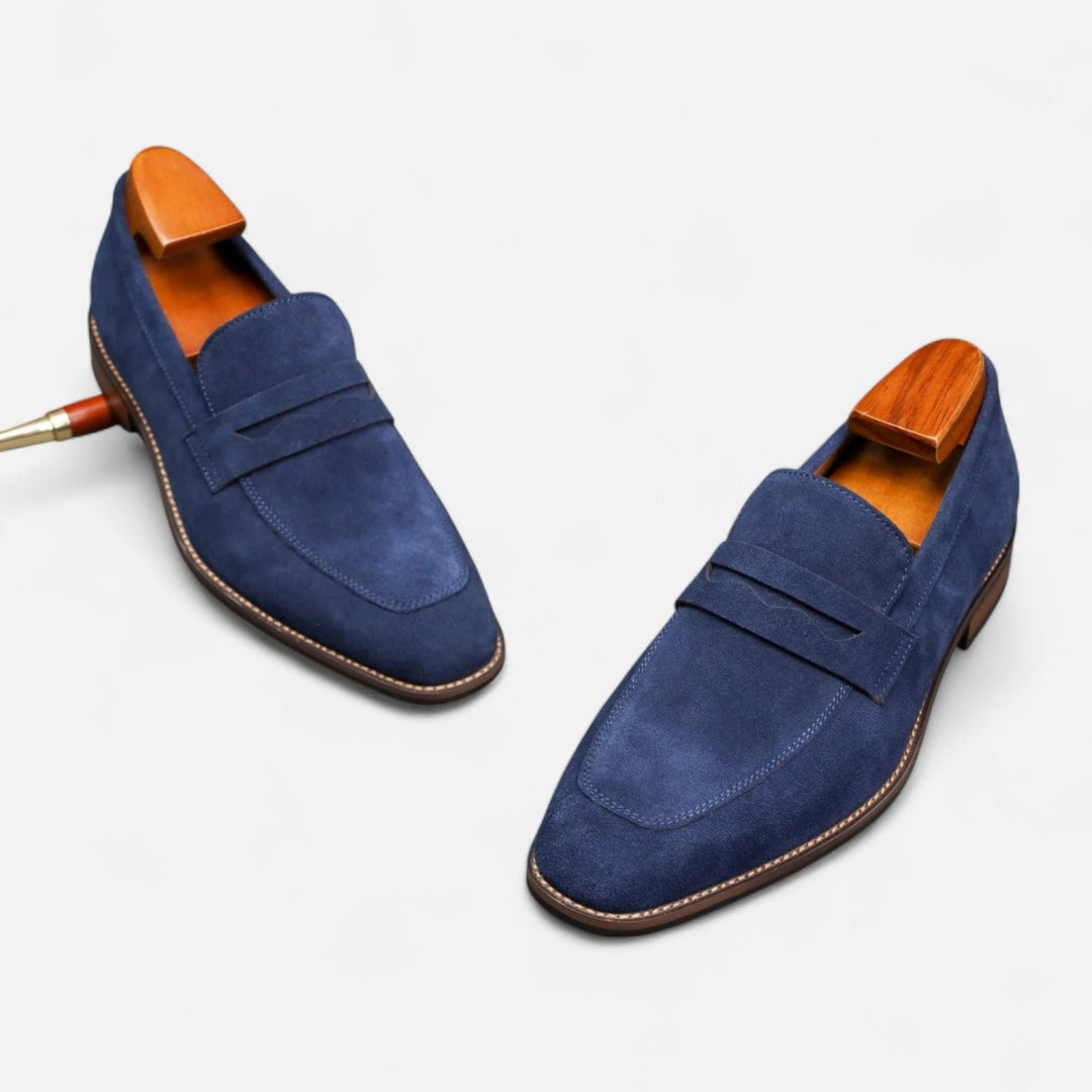 Mocassins Homme à Barrette – Matière Synthétique Aspect Daim
