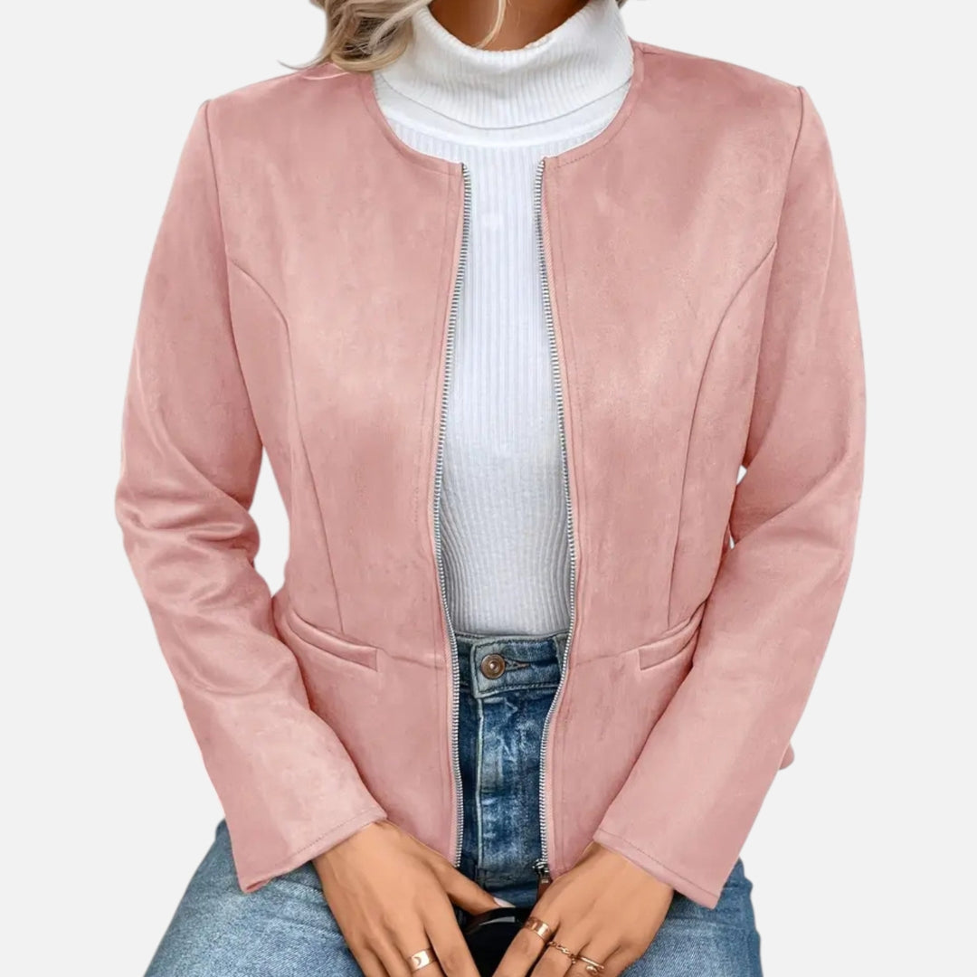 Veste zippée à manches longues pour femme