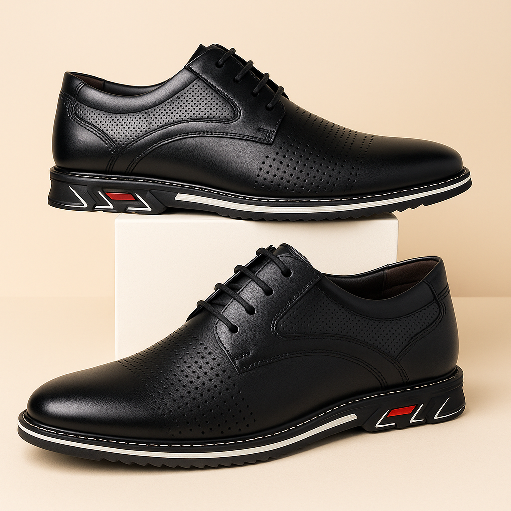 Chaussures Derby Perforées Pour Homme