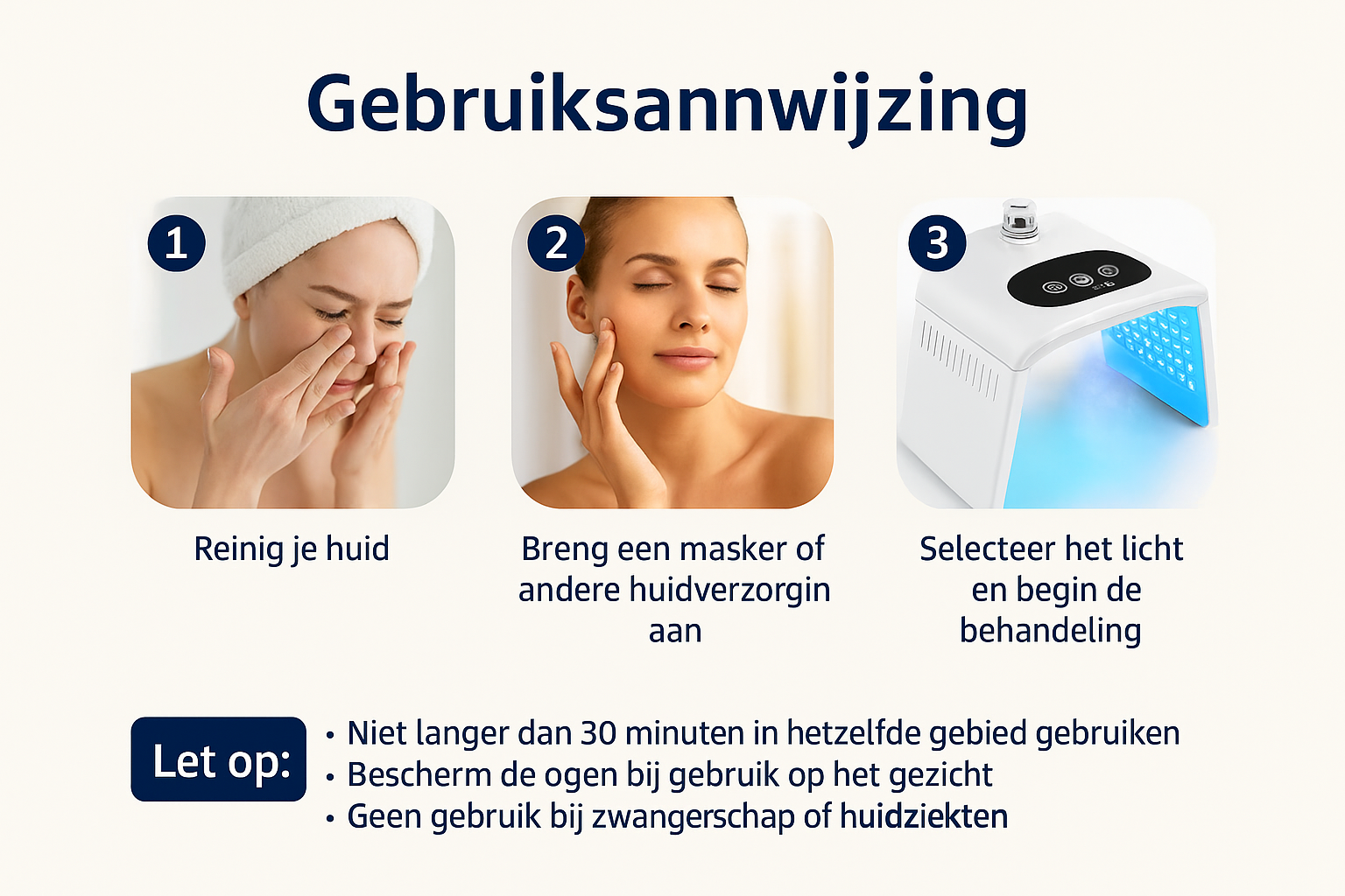 LumiGlow Pro – 7-Kleuren LED Huidtherapie met Nano Hydratatie