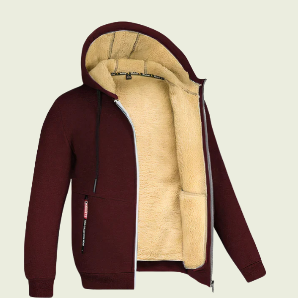 Veste à capuche doublée pour homme