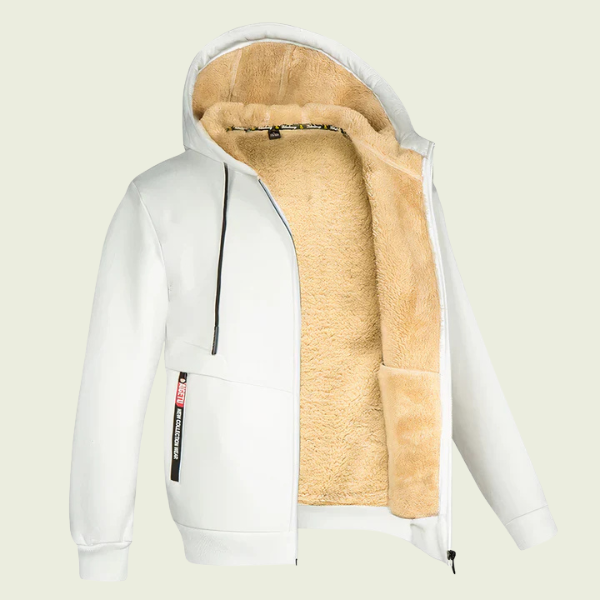 Veste à capuche doublée pour homme