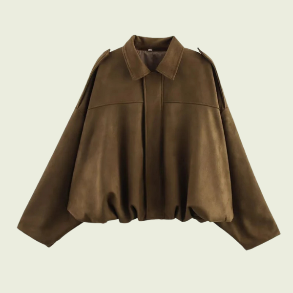 Veste à manches longues en velboa pour femme