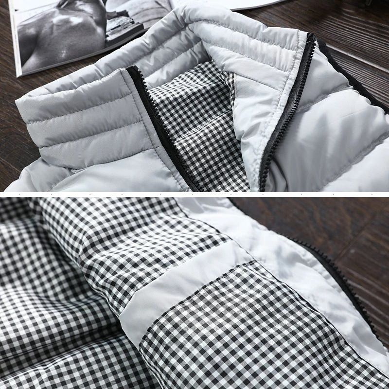 Gilet sans manches matelassé déperlant pour homme Col montant zippé Usage extérieur