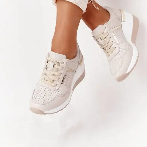 Baskets à plateforme pour femme à lacets