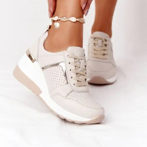 Baskets à plateforme pour femme à lacets