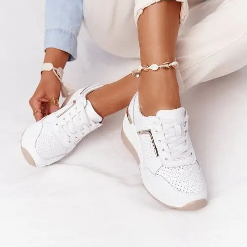 Baskets à plateforme pour femme à lacets