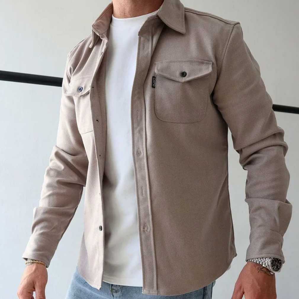 Veste Homme | Col Mandarin et Fermeture à Boutons