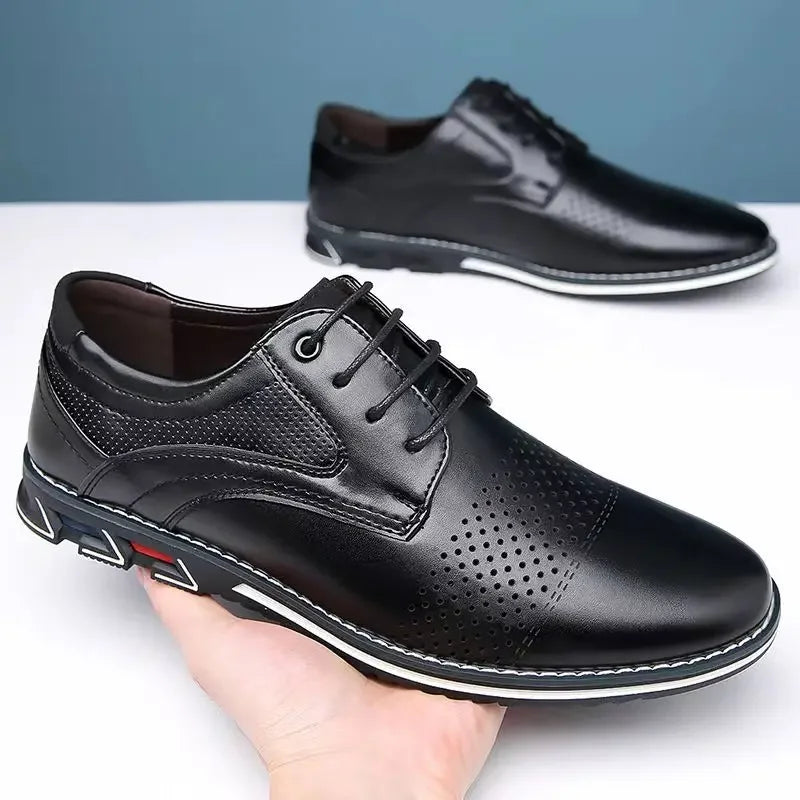 Chaussures Derby Perforées Pour Homme