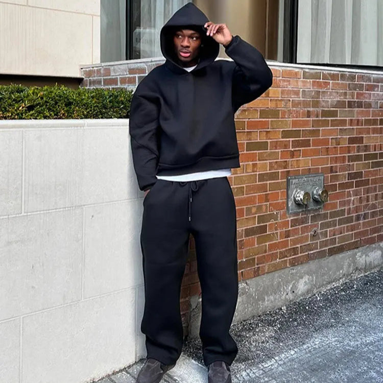 Sweat-shirt et pantalon grande taille à manches longues pour homme