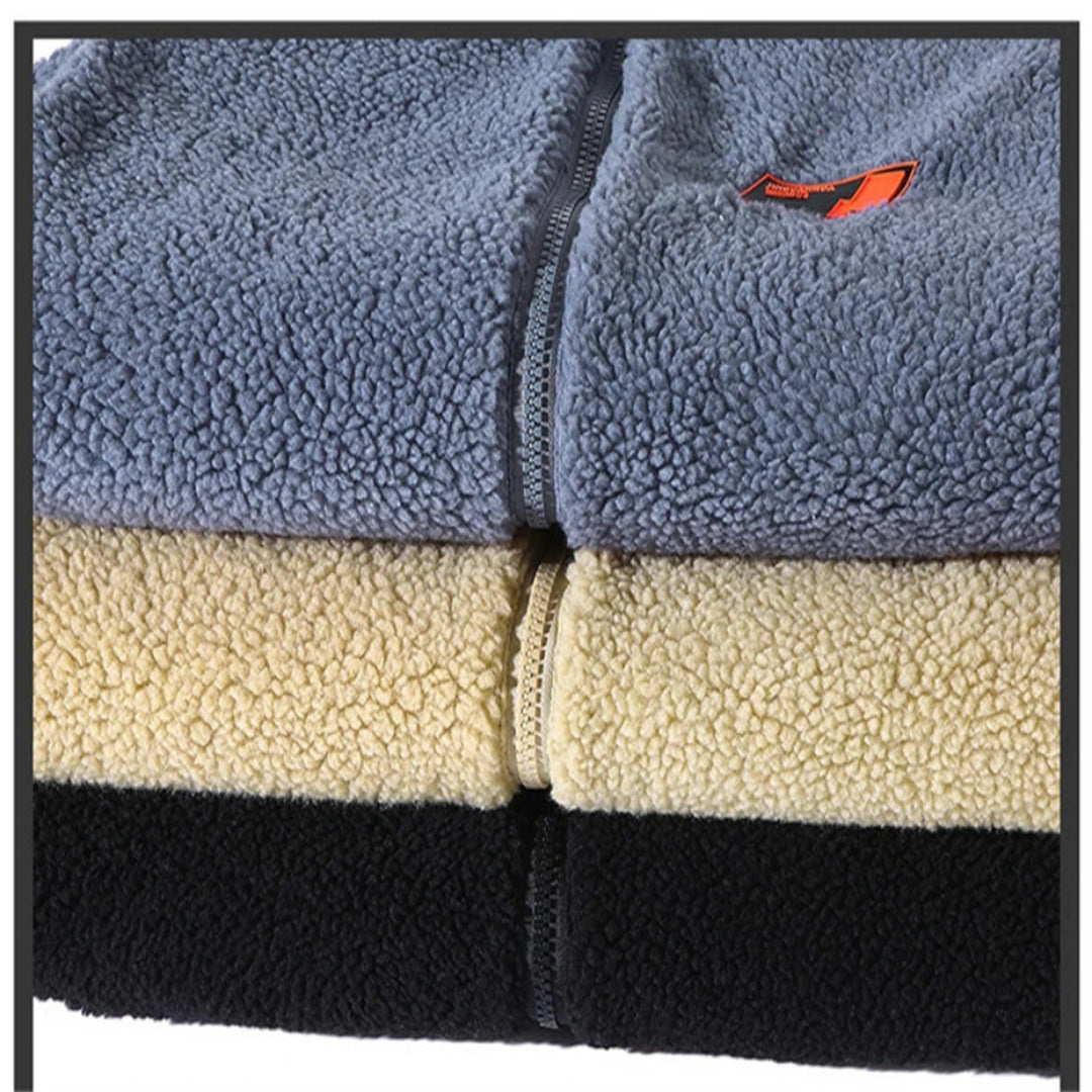 Gilet sans manches en polaire unie pour homme grande taille