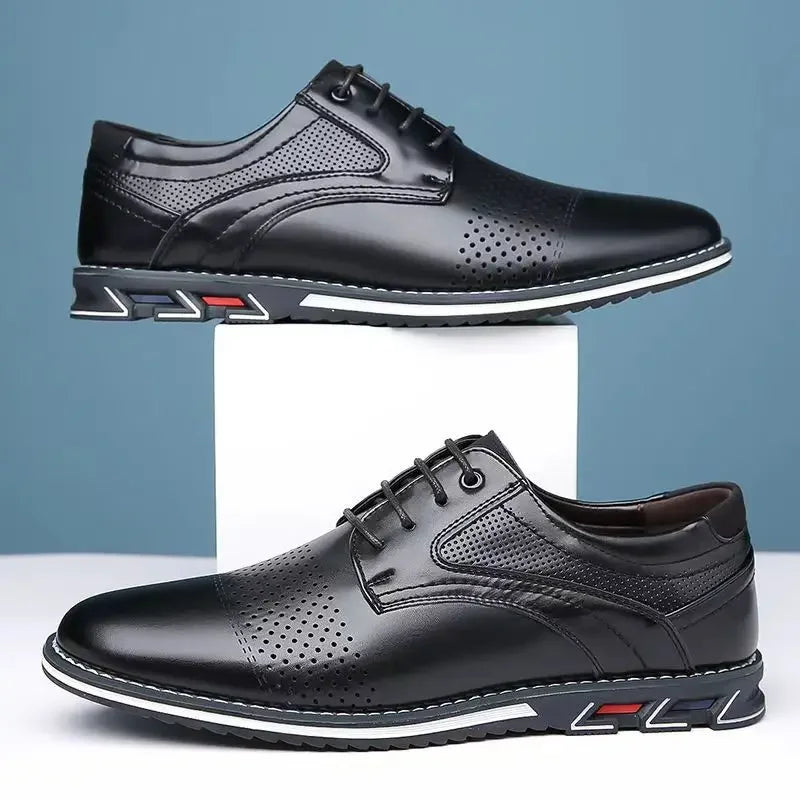 Chaussures Derby Perforées Pour Homme
