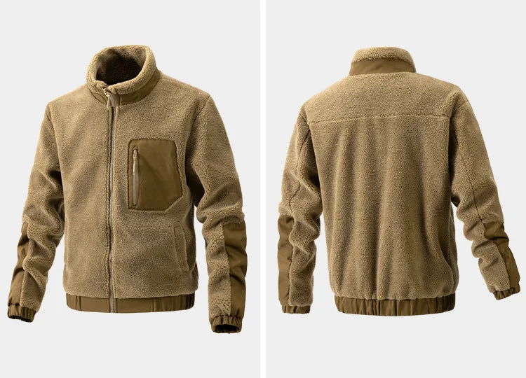 Veste polaire Sherpa à col montant pour homme