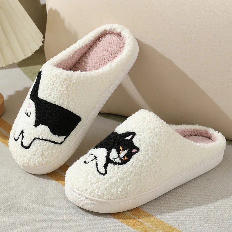 Mules Femme en Peluche Motif Teckel | Pantoufles d’Intérieur Brodées