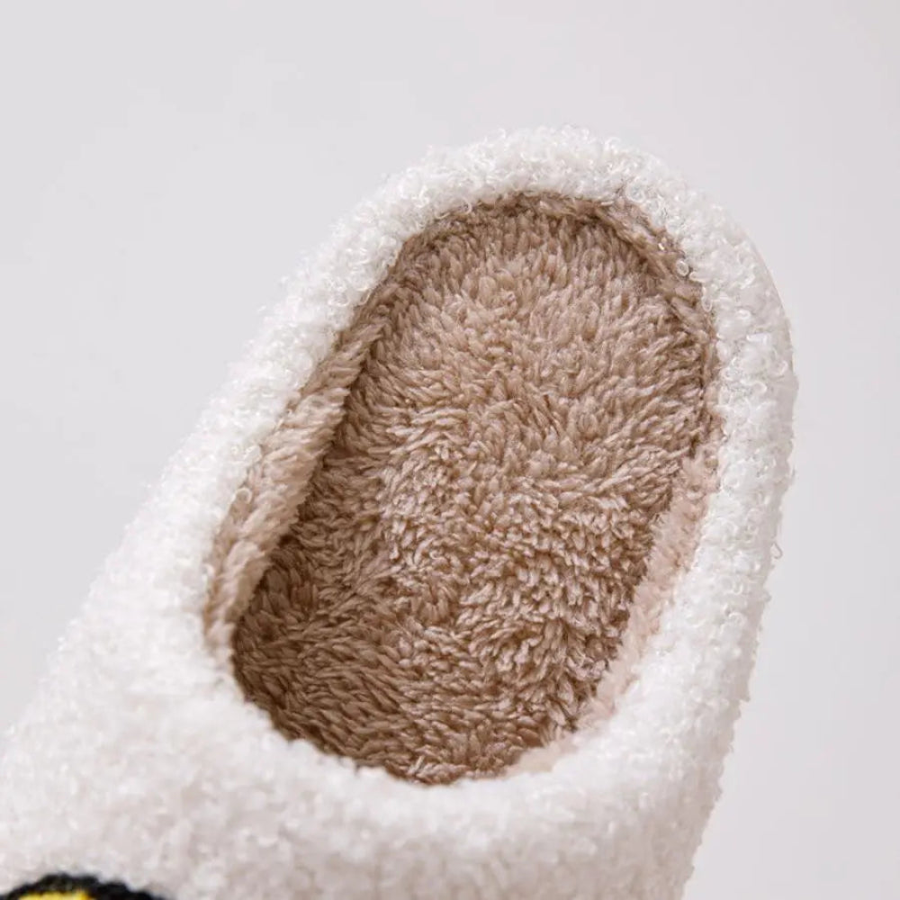 Chaussons d'intérieur en textile pour femme, automne/hiver, motif fantaisie, semelle plate