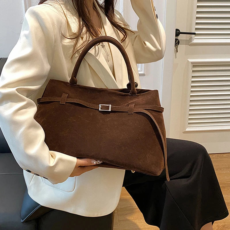 Sac d’épaule zippé à grande contenance pour femme