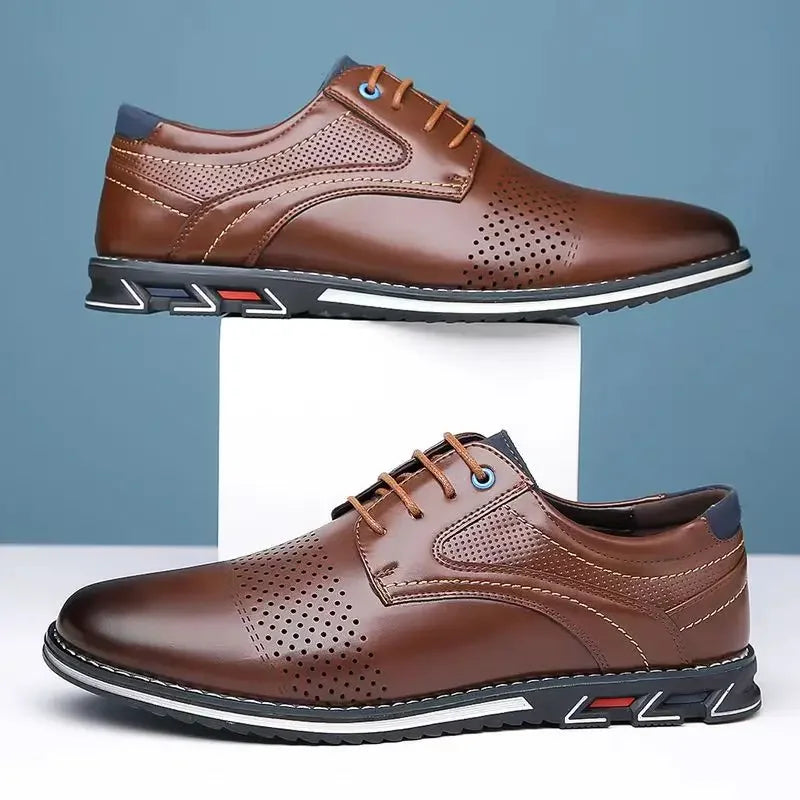 Chaussures Derby Perforées Pour Homme