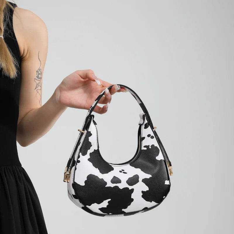 Sac à bandoulière imprimé animal en similicuir pour femme