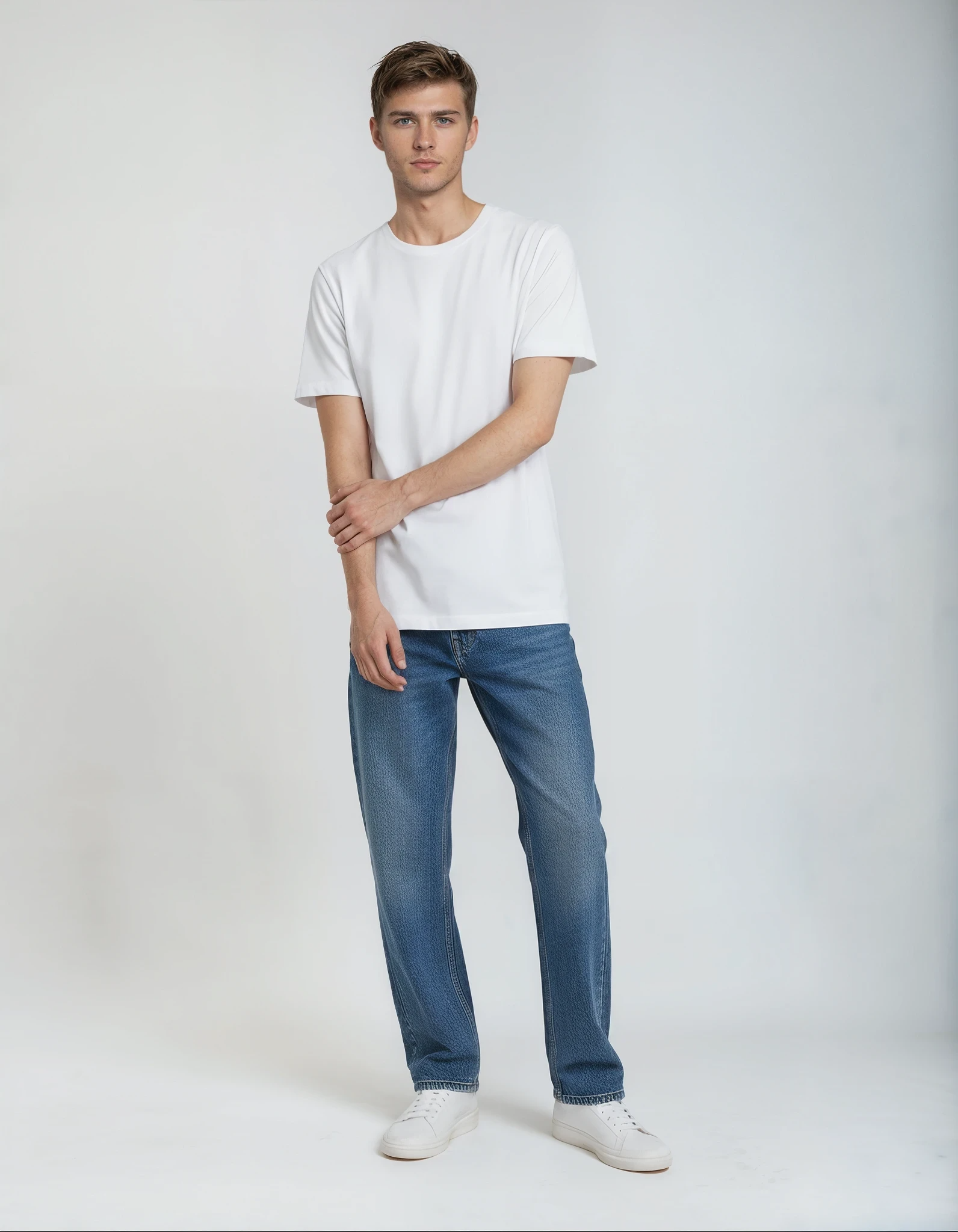 T-Shirt Manches Courtes à Col Rond pour Homme