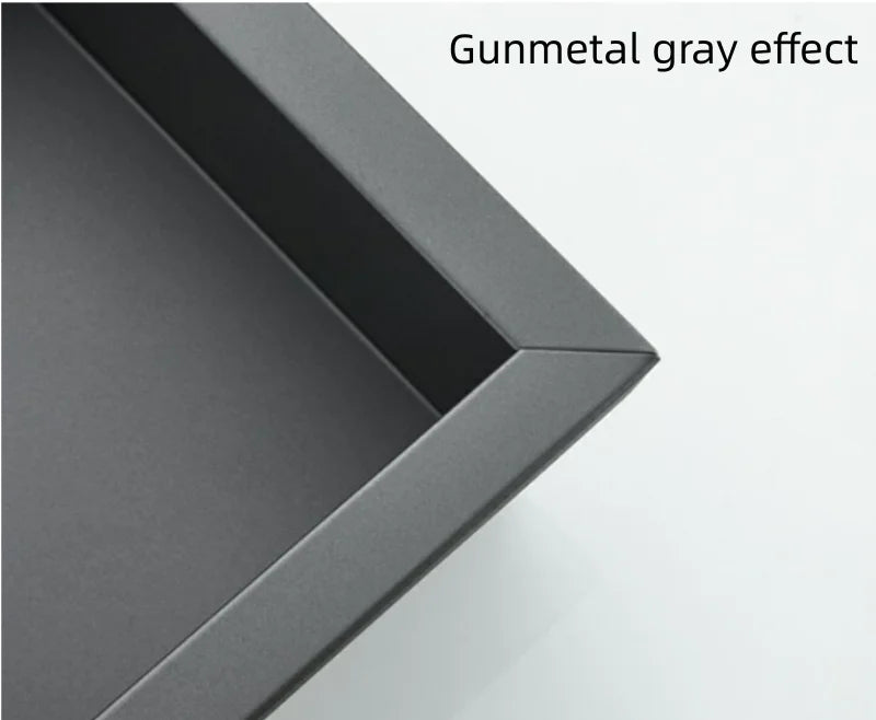 Black Storage Cabinet Bathroom Concealed Built-In Wall Cabinet Niche Stainless Steel Hotel In-Wall Wall Cabinet Toilet